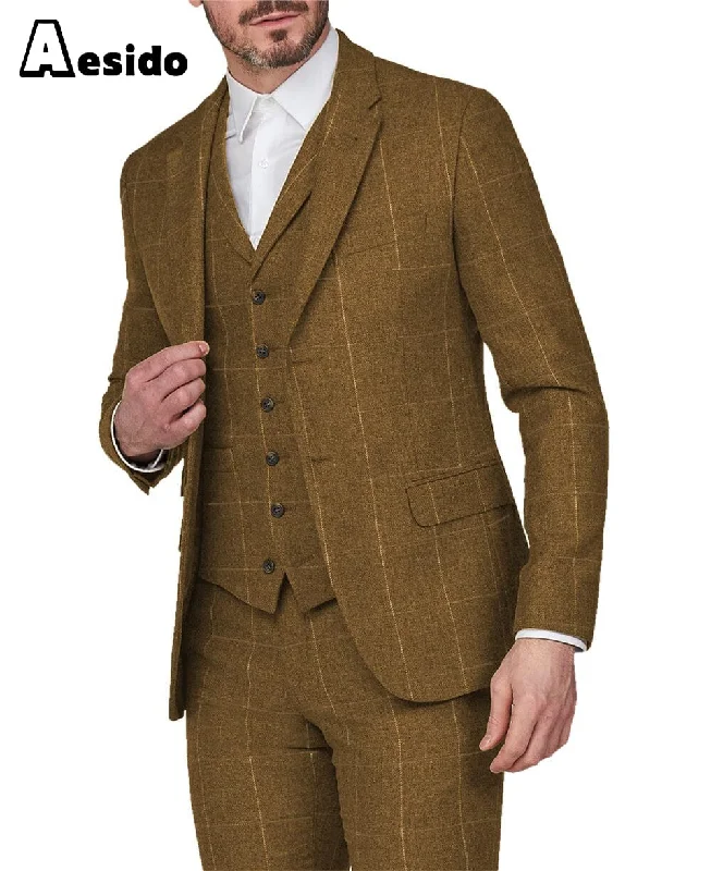 3 Piece Business Notch Lapel Men's Suit（Blazer+Vest+Pants）