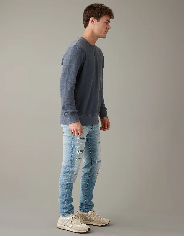 Oversized Men's JeansAE AirFlex+ Patched Athletic Fit Jean