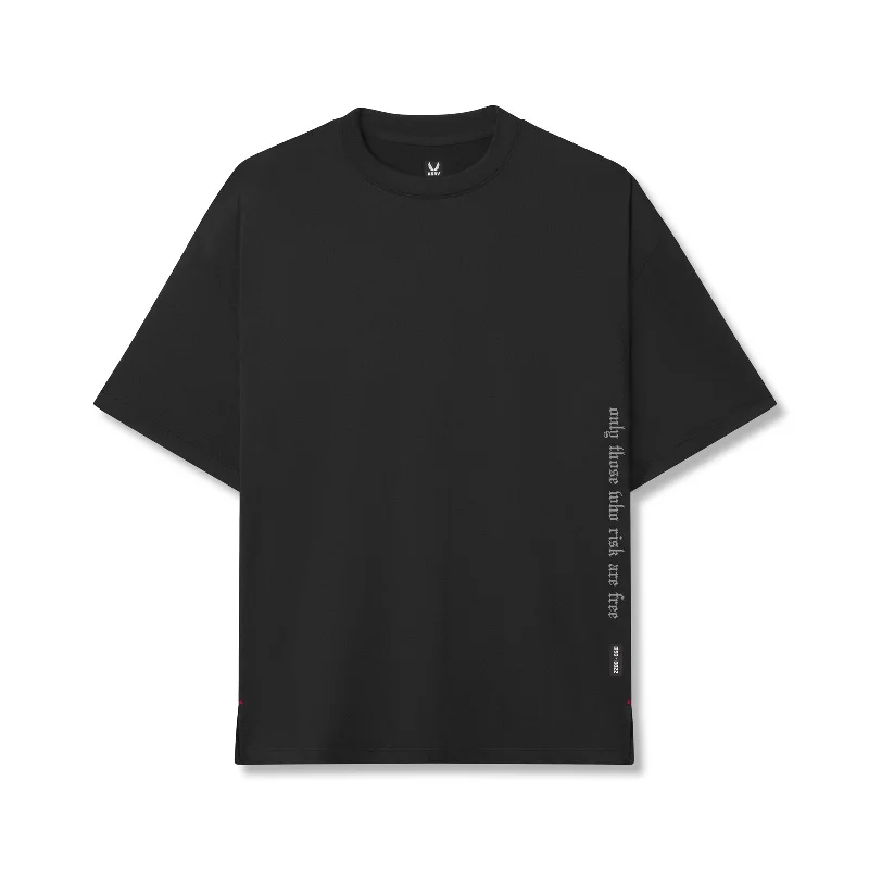 Men's Shirts with Graphic Sleeves0822. AeroSilver® Oversized Tee - Black "OTWR"