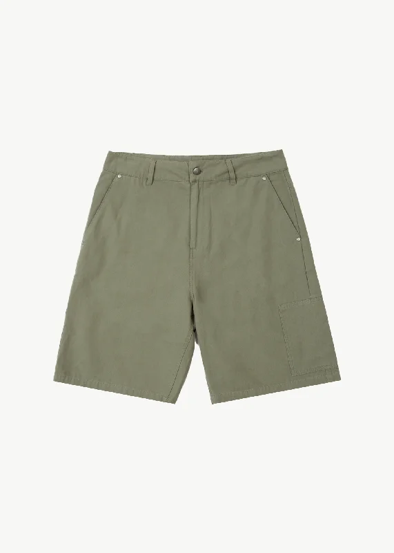 Men's Bootcut Jeans for a Flattering ShapeAFENDS Mens Harper - Canvas Carpenter Shorts 22" - Olive