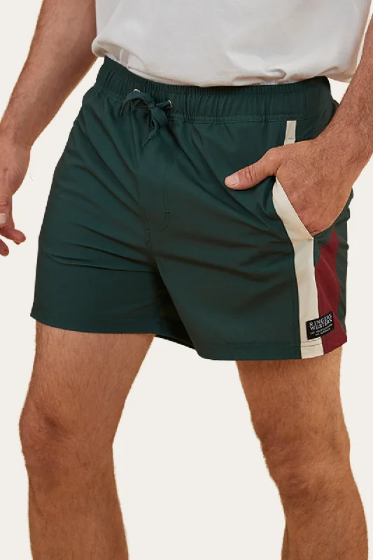 Men's Elastic-Waisted Pants for Easy MovementRally Mens Swim Short - Pine