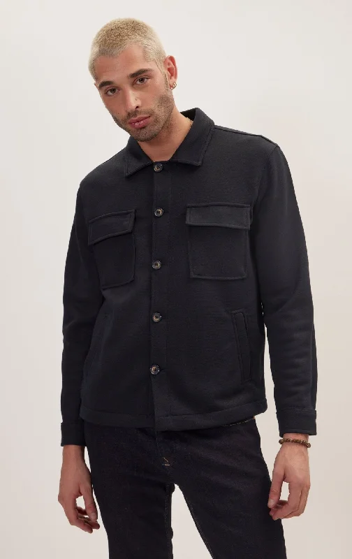 Men's Coats with Inner PocketsFull Button Up Jacket - Navy