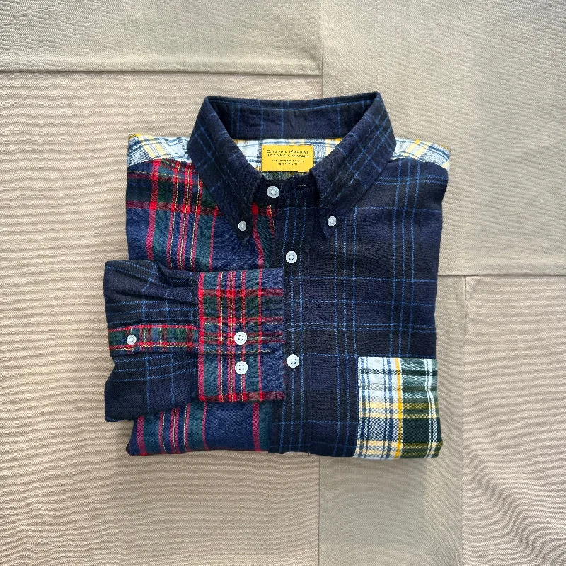 Men's Performance Fabric Shirts for All-Day ComfortWinter Madras Shirt, Patchwork