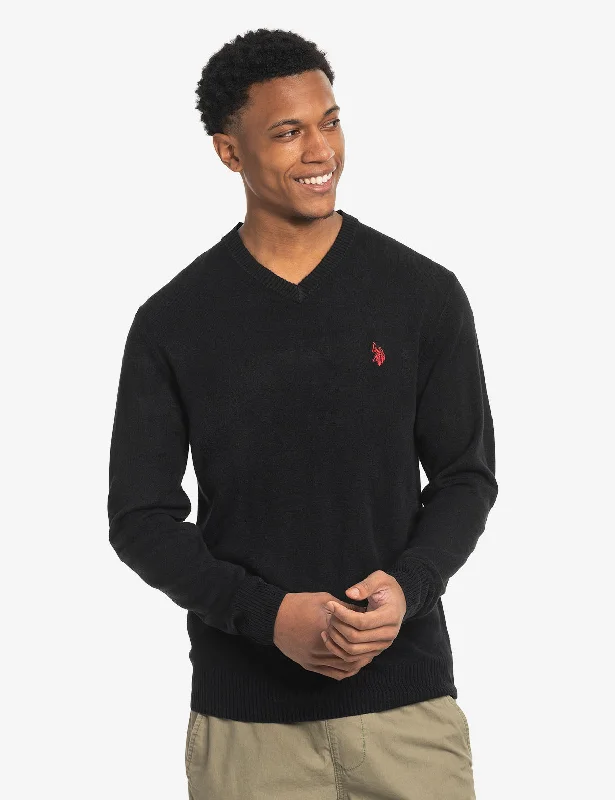 Men's Sweaters with Three-Quarter SleevesSOFT V-NECK SWEATER