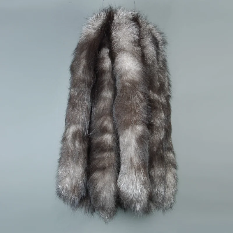 Waterproof Men's ParkasSilver Fox Tail Strip
